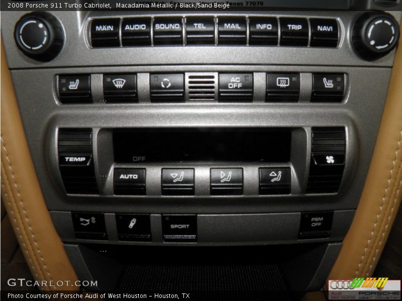 Macadamia Metallic / Black/Sand Beige 2008 Porsche 911 Turbo Cabriolet