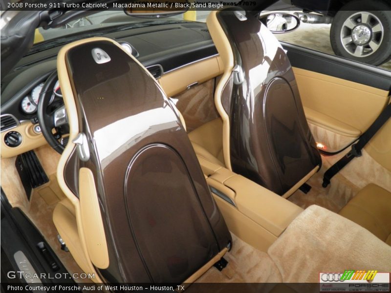 Macadamia Metallic / Black/Sand Beige 2008 Porsche 911 Turbo Cabriolet