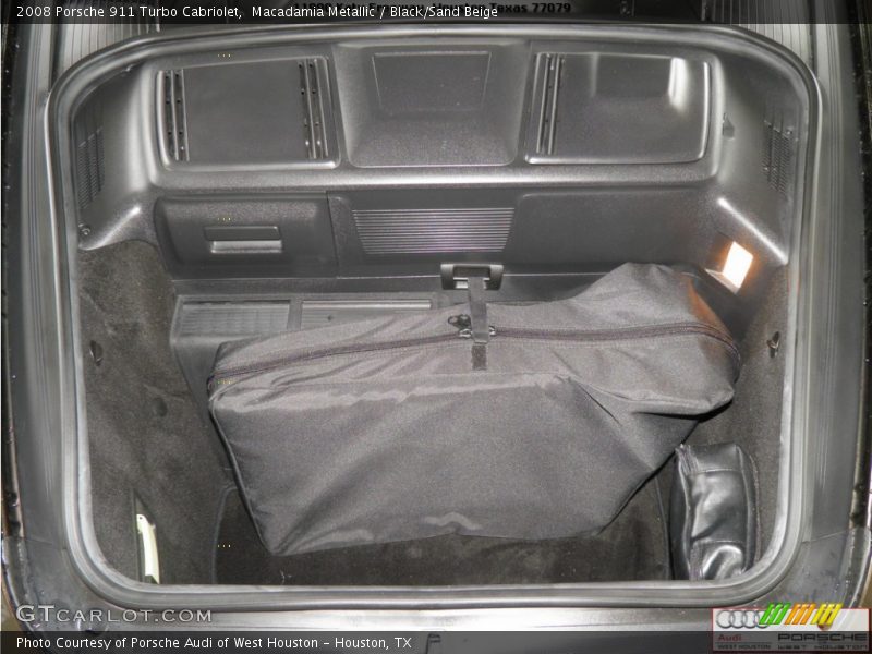 Macadamia Metallic / Black/Sand Beige 2008 Porsche 911 Turbo Cabriolet