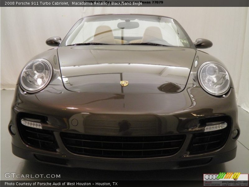 Macadamia Metallic / Black/Sand Beige 2008 Porsche 911 Turbo Cabriolet