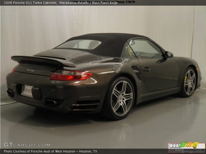 Macadamia Metallic / Black/Sand Beige 2008 Porsche 911 Turbo Cabriolet