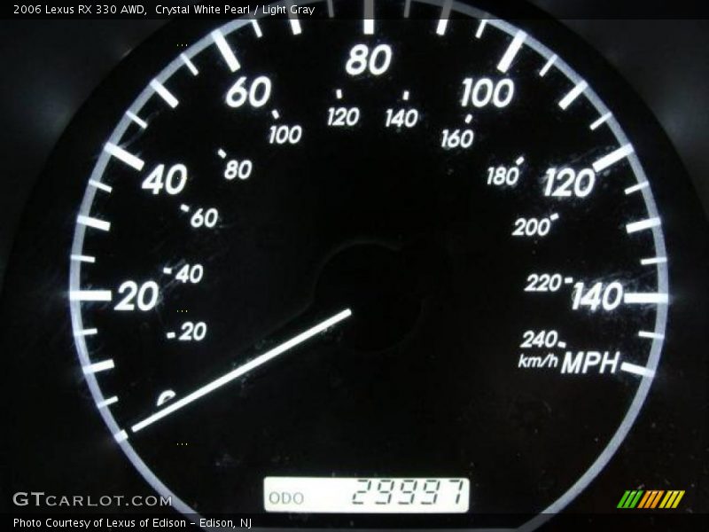 Crystal White Pearl / Light Gray 2006 Lexus RX 330 AWD