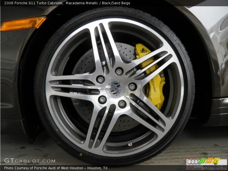 Macadamia Metallic / Black/Sand Beige 2008 Porsche 911 Turbo Cabriolet