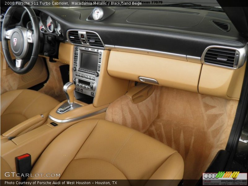 Macadamia Metallic / Black/Sand Beige 2008 Porsche 911 Turbo Cabriolet