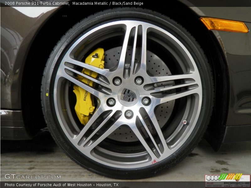 Macadamia Metallic / Black/Sand Beige 2008 Porsche 911 Turbo Cabriolet