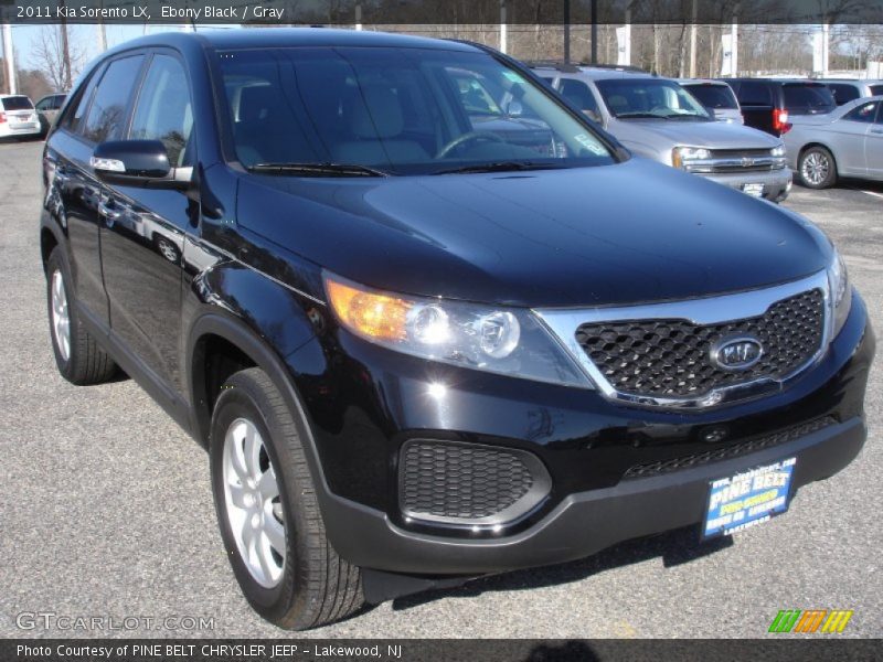 Ebony Black / Gray 2011 Kia Sorento LX