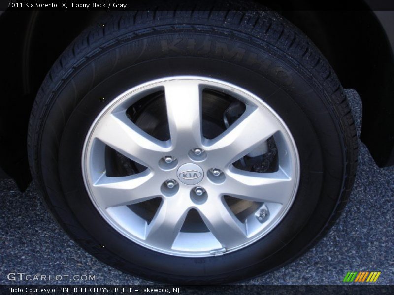 Ebony Black / Gray 2011 Kia Sorento LX