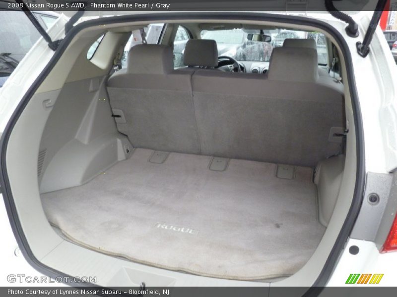 Phantom White Pearl / Gray 2008 Nissan Rogue S AWD