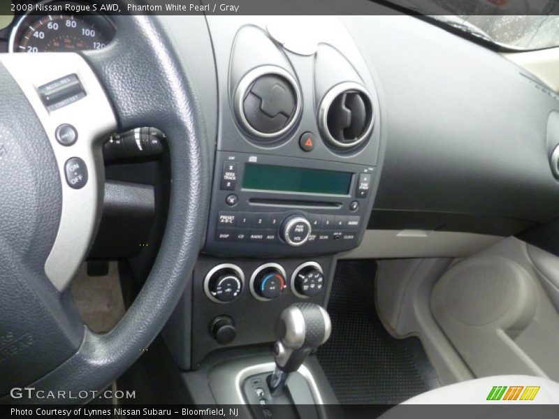 Phantom White Pearl / Gray 2008 Nissan Rogue S AWD