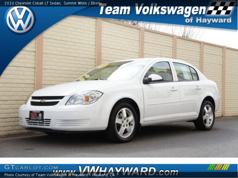 Summit White / Ebony 2010 Chevrolet Cobalt LT Sedan