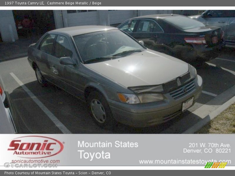 Cashmere Beige Metallic / Beige 1997 Toyota Camry LE