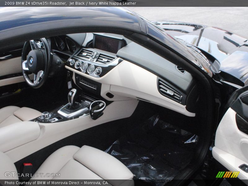 Jet Black / Ivory White Nappa Leather 2009 BMW Z4 sDrive35i Roadster