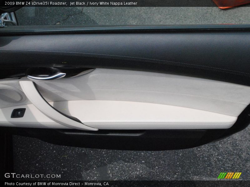 Jet Black / Ivory White Nappa Leather 2009 BMW Z4 sDrive35i Roadster