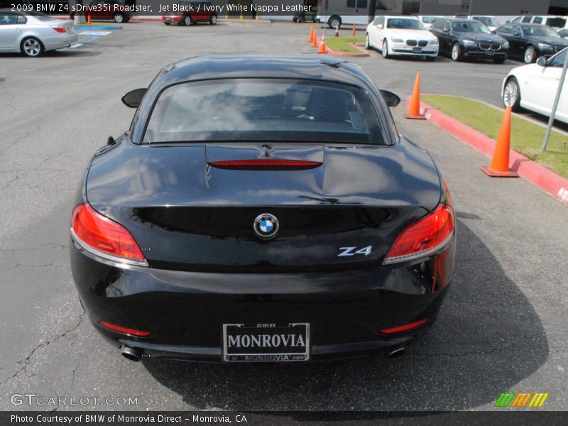 Jet Black / Ivory White Nappa Leather 2009 BMW Z4 sDrive35i Roadster