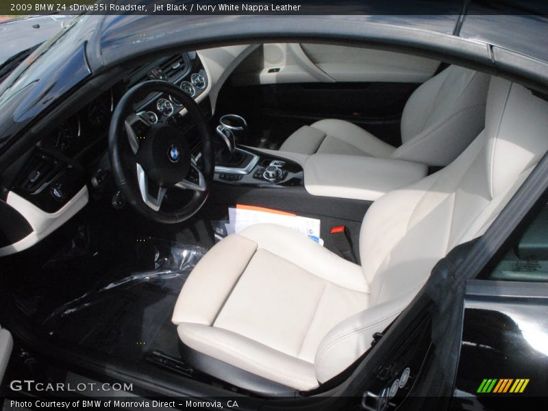 Jet Black / Ivory White Nappa Leather 2009 BMW Z4 sDrive35i Roadster