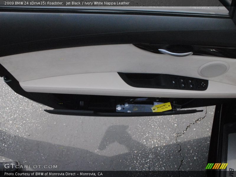 Jet Black / Ivory White Nappa Leather 2009 BMW Z4 sDrive35i Roadster