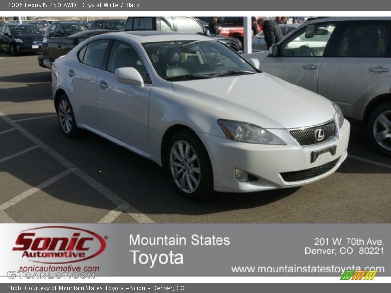 Crystal White / Black 2006 Lexus IS 250 AWD