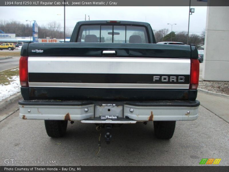 Jewel Green Metallic / Gray 1994 Ford F250 XLT Regular Cab 4x4