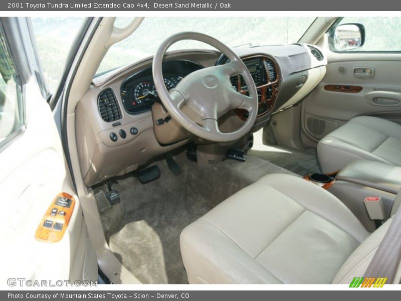 Desert Sand Metallic / Oak 2001 Toyota Tundra Limited Extended Cab 4x4