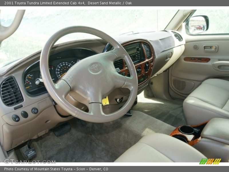 Desert Sand Metallic / Oak 2001 Toyota Tundra Limited Extended Cab 4x4