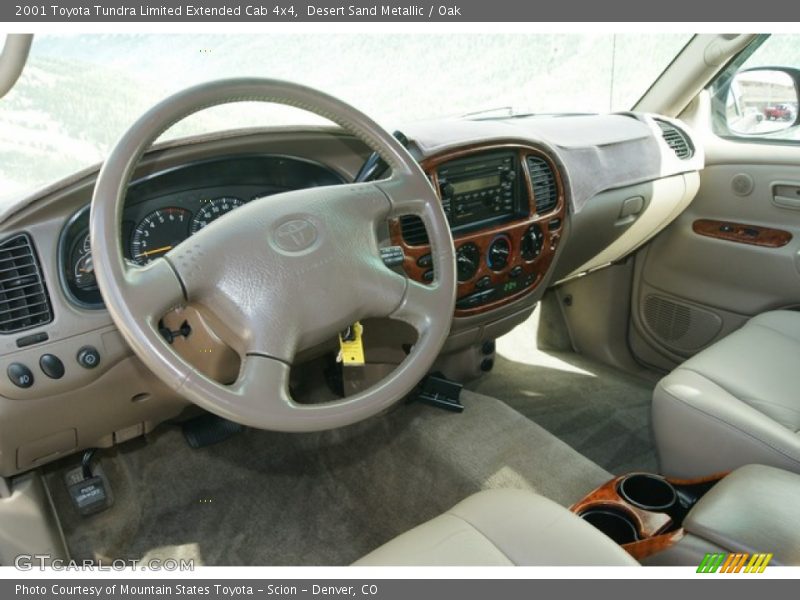 Desert Sand Metallic / Oak 2001 Toyota Tundra Limited Extended Cab 4x4