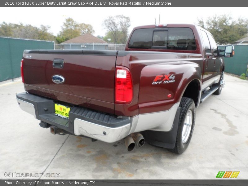 Royal Red Metallic / Medium Stone 2010 Ford F350 Super Duty Lariat Crew Cab 4x4 Dually