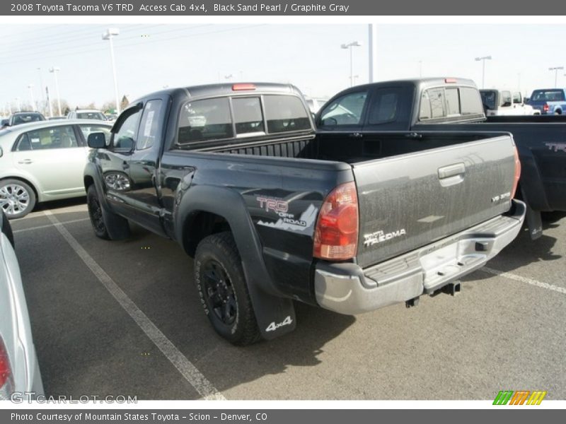 Black Sand Pearl / Graphite Gray 2008 Toyota Tacoma V6 TRD  Access Cab 4x4
