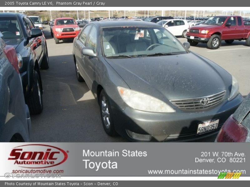 Phantom Gray Pearl / Gray 2005 Toyota Camry LE V6