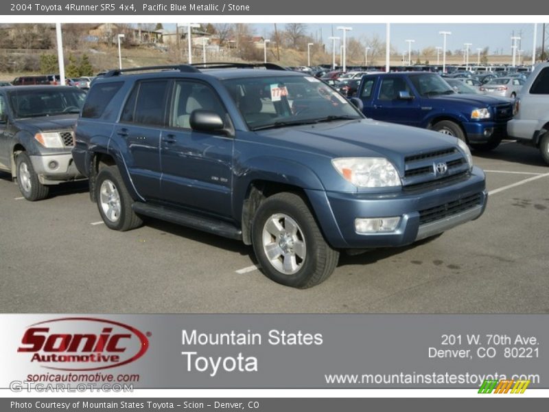 Pacific Blue Metallic / Stone 2004 Toyota 4Runner SR5 4x4