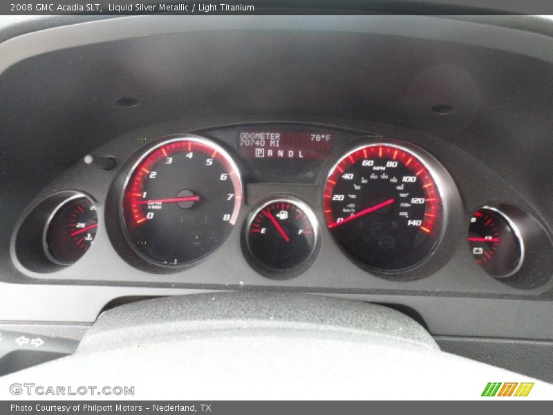 Liquid Silver Metallic / Light Titanium 2008 GMC Acadia SLT