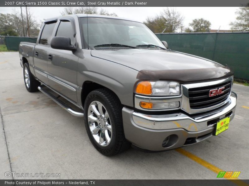 Steel Gray Metallic / Dark Pewter 2007 GMC Sierra 1500 Classic SL Crew Cab