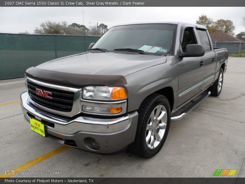Steel Gray Metallic / Dark Pewter 2007 GMC Sierra 1500 Classic SL Crew Cab
