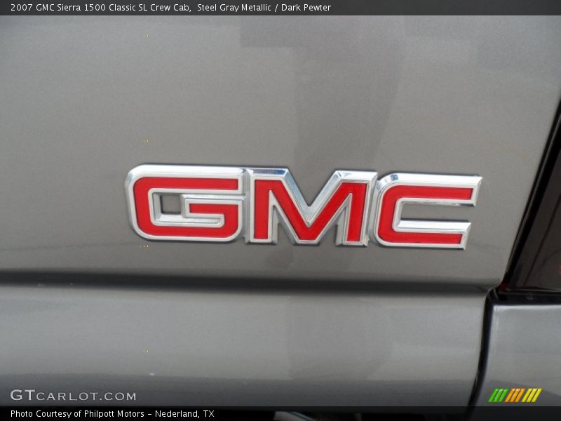 Steel Gray Metallic / Dark Pewter 2007 GMC Sierra 1500 Classic SL Crew Cab