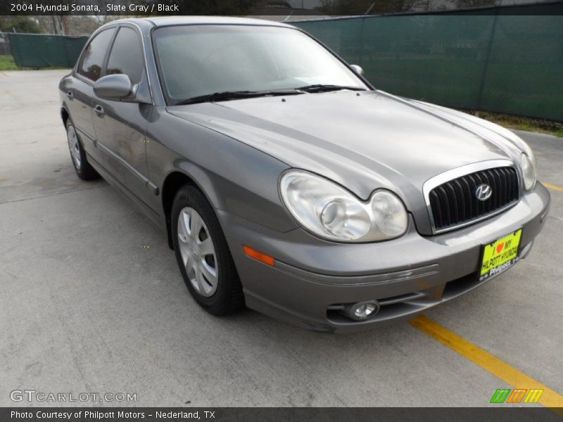 Slate Gray / Black 2004 Hyundai Sonata