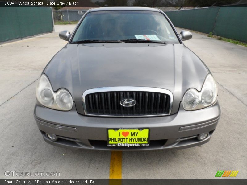 Slate Gray / Black 2004 Hyundai Sonata