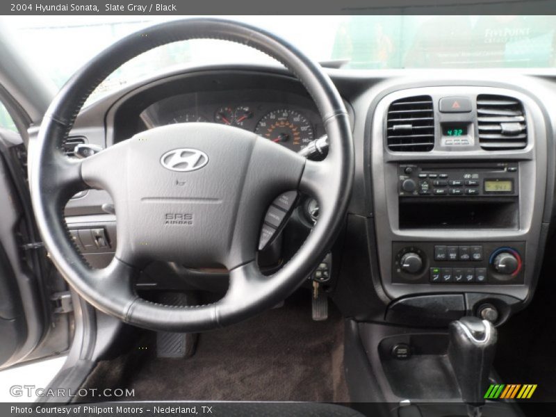 Slate Gray / Black 2004 Hyundai Sonata