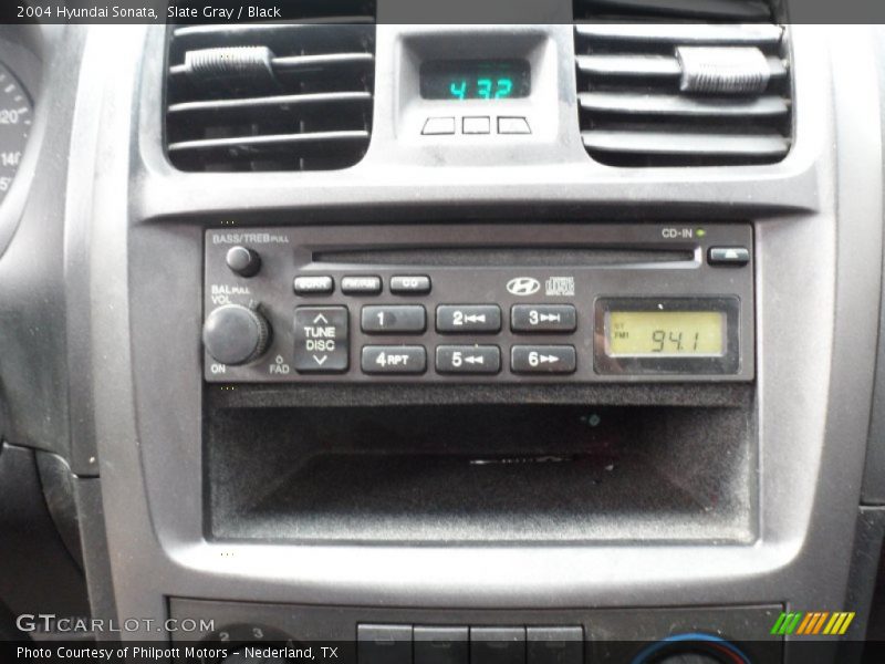 Slate Gray / Black 2004 Hyundai Sonata