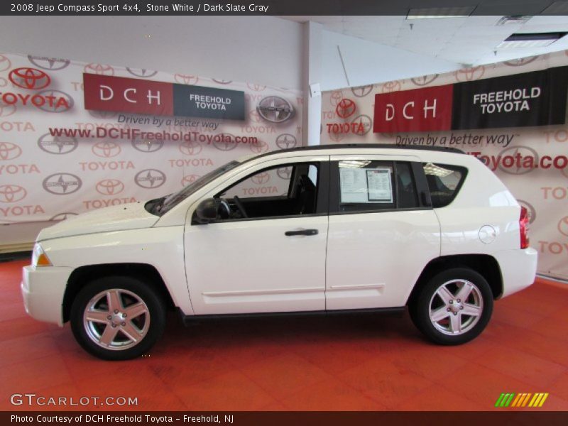 Stone White / Dark Slate Gray 2008 Jeep Compass Sport 4x4