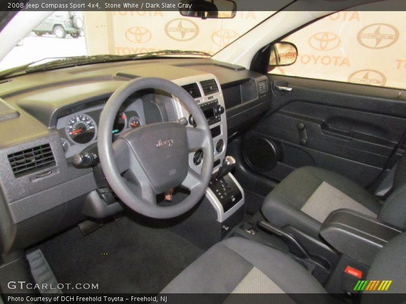 Stone White / Dark Slate Gray 2008 Jeep Compass Sport 4x4