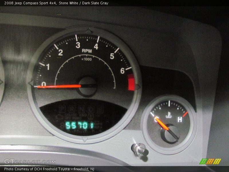 Stone White / Dark Slate Gray 2008 Jeep Compass Sport 4x4