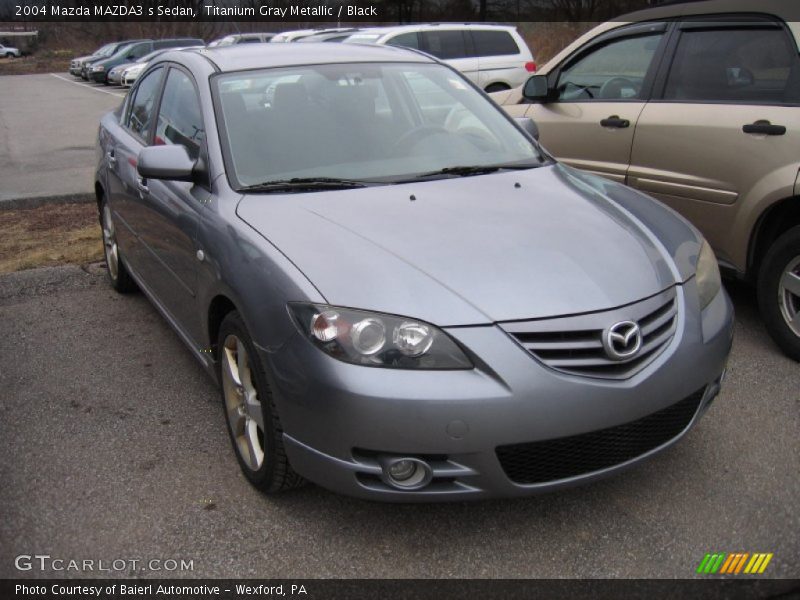Titanium Gray Metallic / Black 2004 Mazda MAZDA3 s Sedan