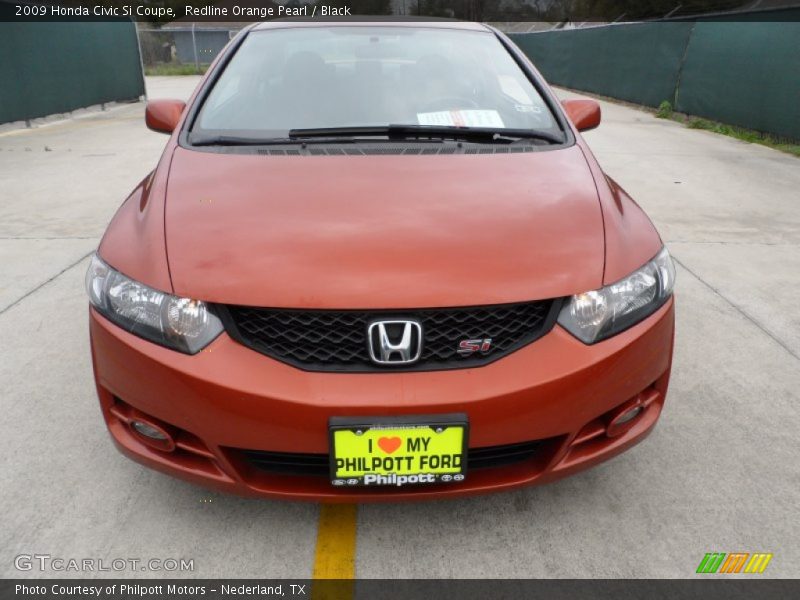 Redline Orange Pearl / Black 2009 Honda Civic Si Coupe