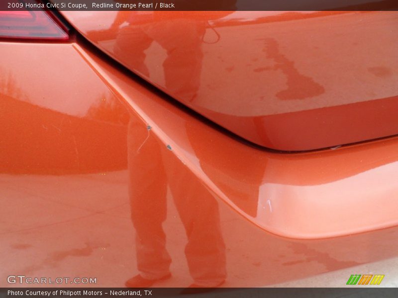 Redline Orange Pearl / Black 2009 Honda Civic Si Coupe