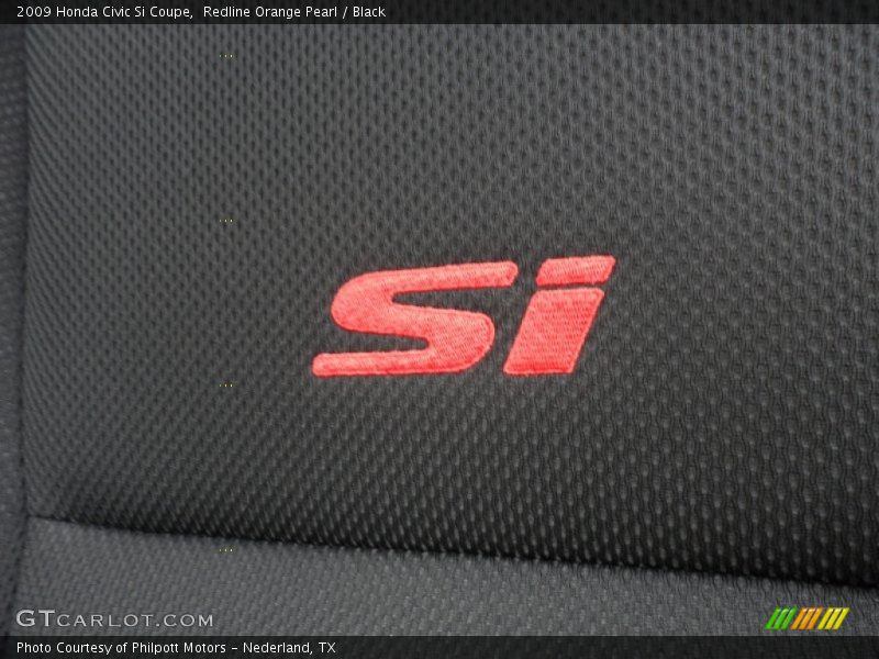 Redline Orange Pearl / Black 2009 Honda Civic Si Coupe