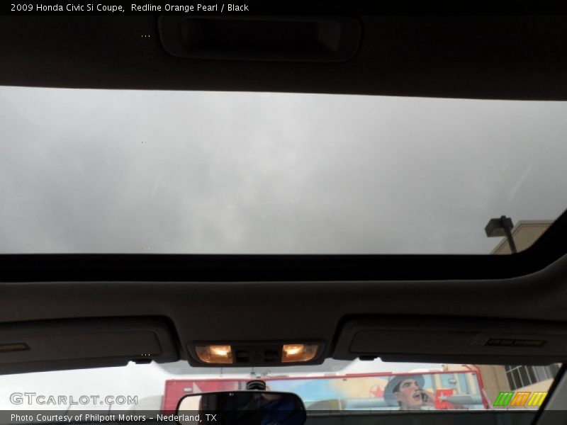 Redline Orange Pearl / Black 2009 Honda Civic Si Coupe