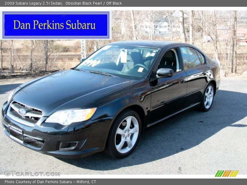 Obsidian Black Pearl / Off Black 2009 Subaru Legacy 2.5i Sedan