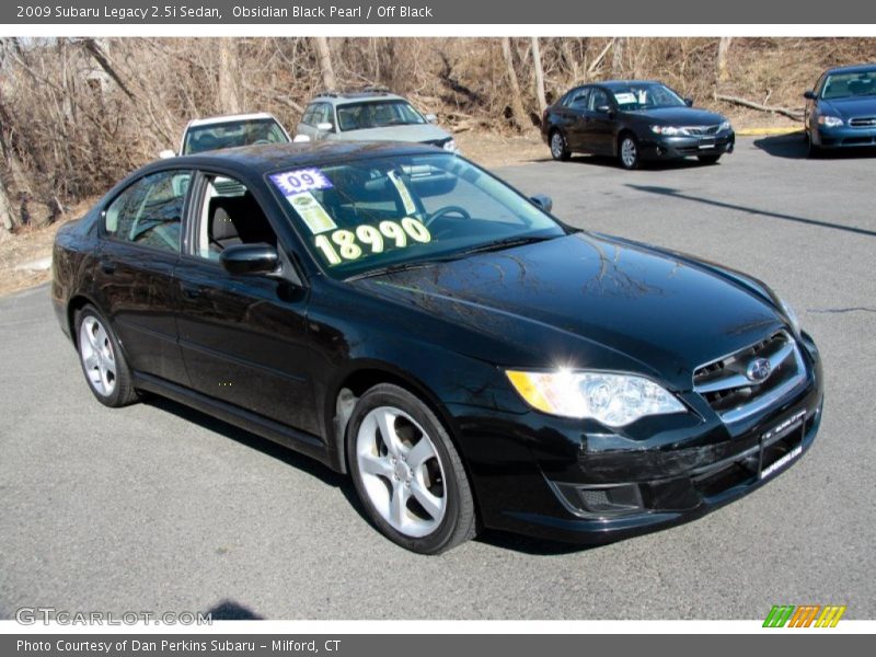 Obsidian Black Pearl / Off Black 2009 Subaru Legacy 2.5i Sedan