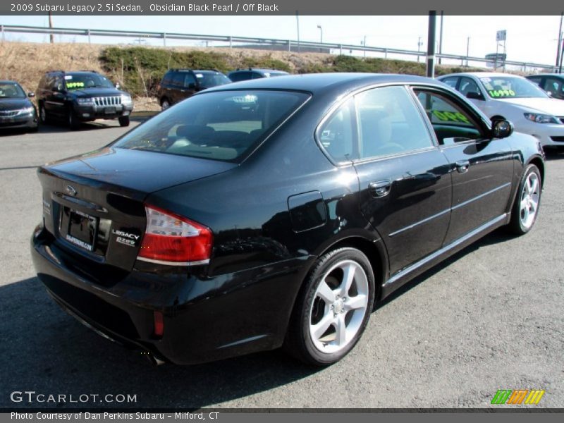 Obsidian Black Pearl / Off Black 2009 Subaru Legacy 2.5i Sedan