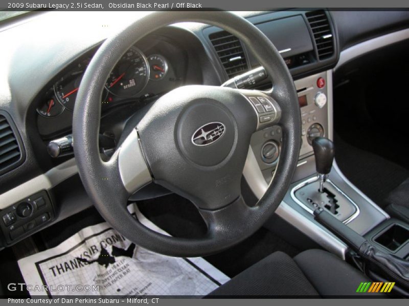 Obsidian Black Pearl / Off Black 2009 Subaru Legacy 2.5i Sedan