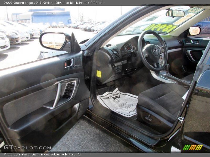 Obsidian Black Pearl / Off Black 2009 Subaru Legacy 2.5i Sedan